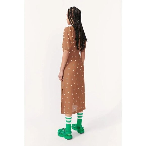 NWT Baum und Pferdgarten Addax pinecone dot print midi dress - Picture 5 of 9